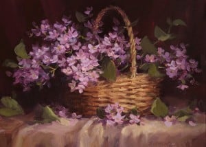 "Basket of Lilacs" Courtesy of Cortile Gallery