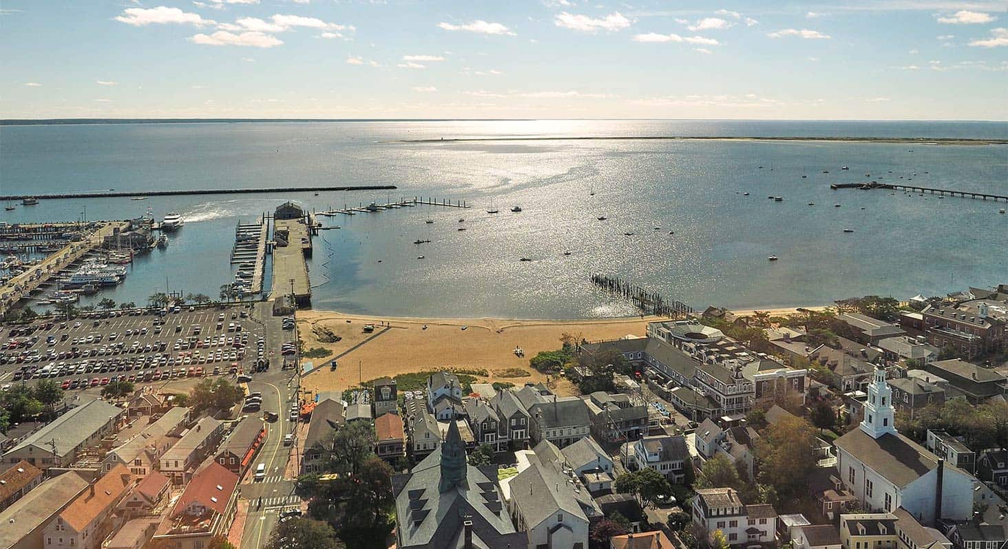 View of Provincetown Harbor and beach