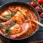 Fish stew, made with cod and tomato sauce