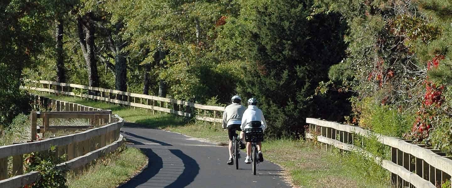 Biking on the Cape Cod Rail Trail