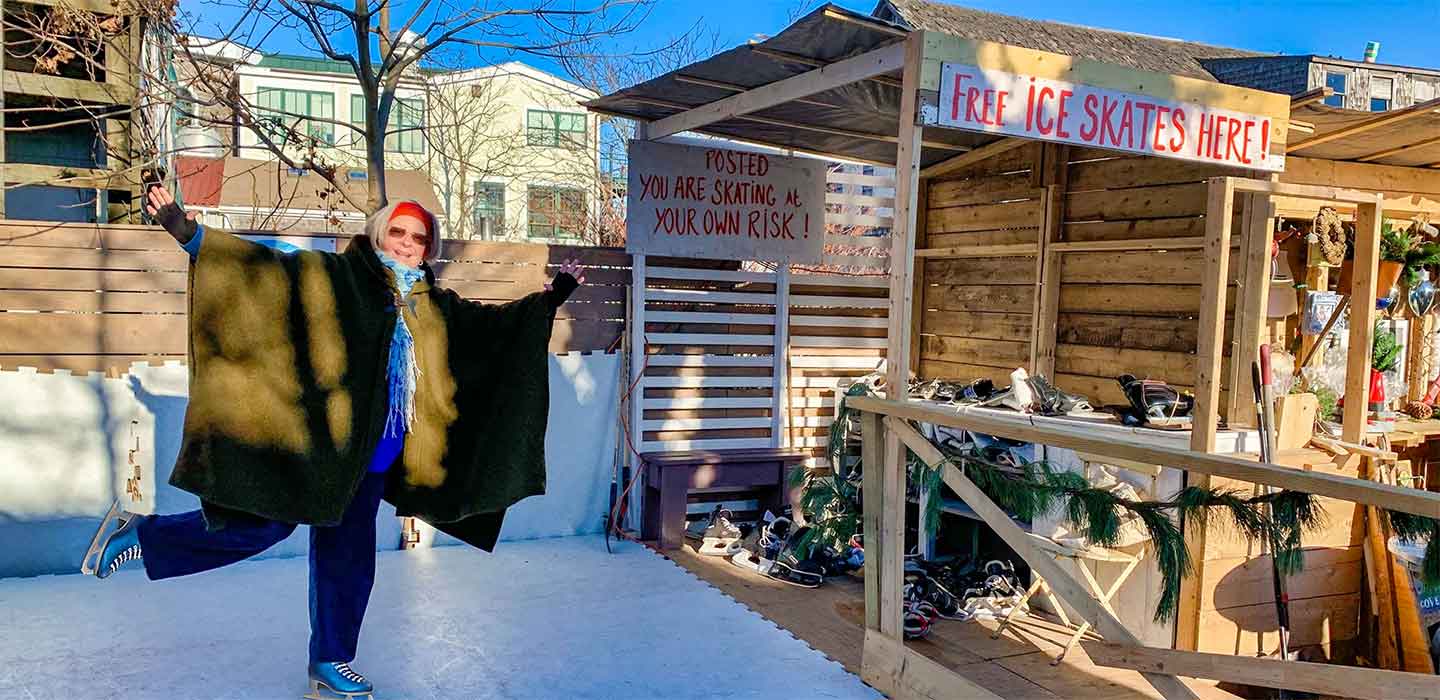 Ice skating in Provincetown