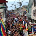 People enjoying the Pride parade - a popular Provincetown event