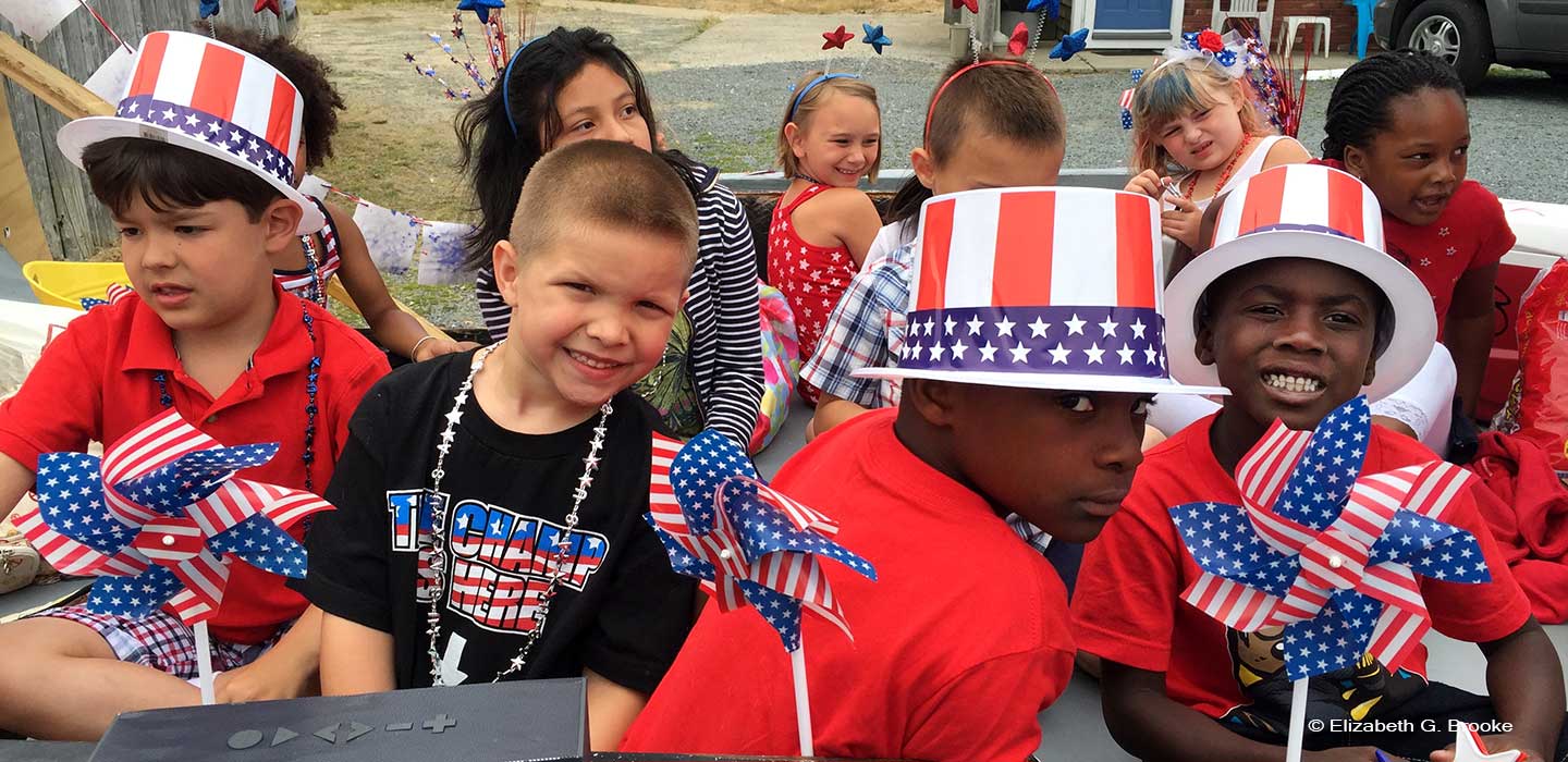 Kids on the 4th of July Float © Elizabeth G. Brooke