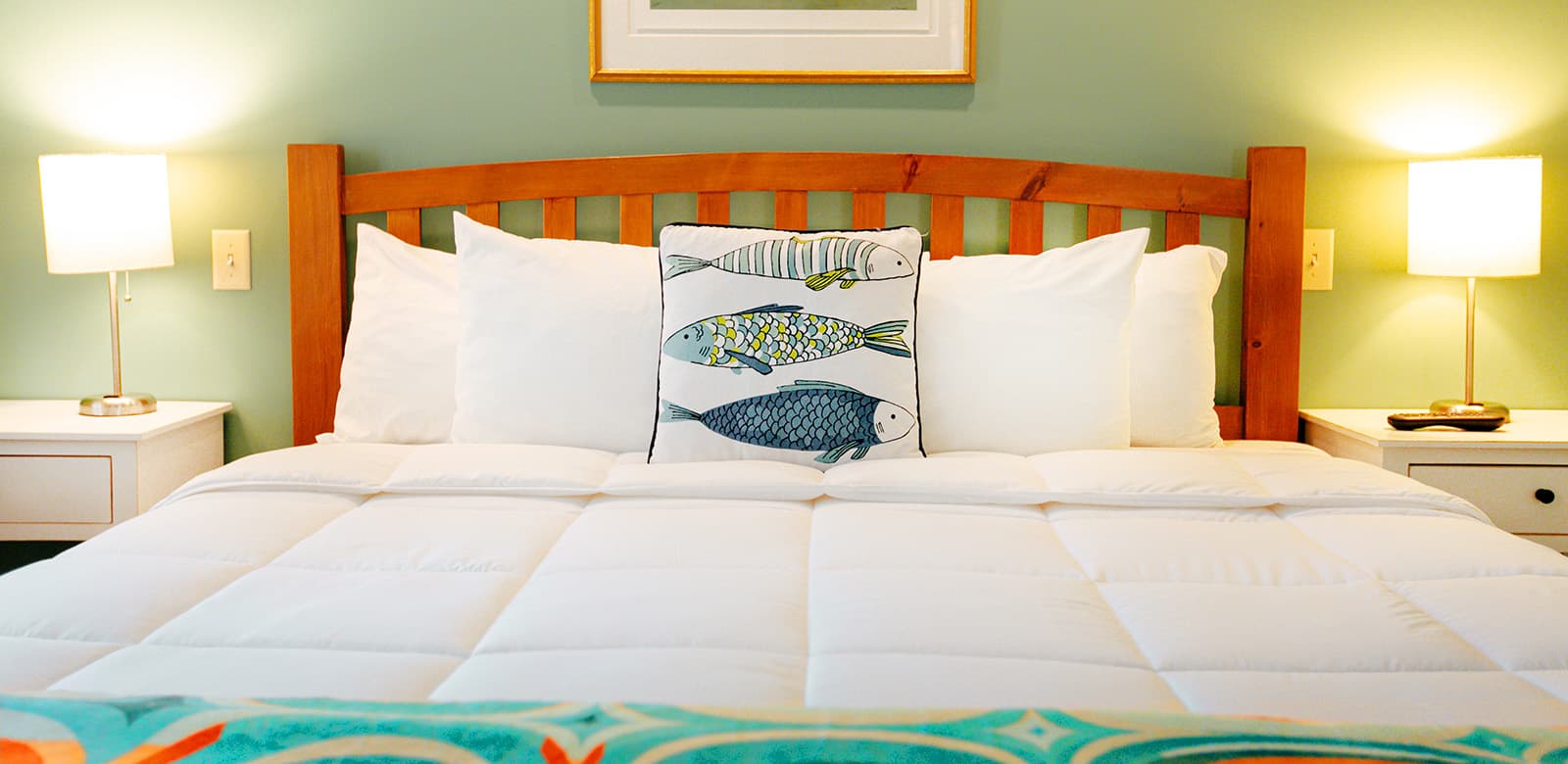 King size bed at Laurel in our lodging