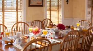 Cape Cod hotel breakfast setting