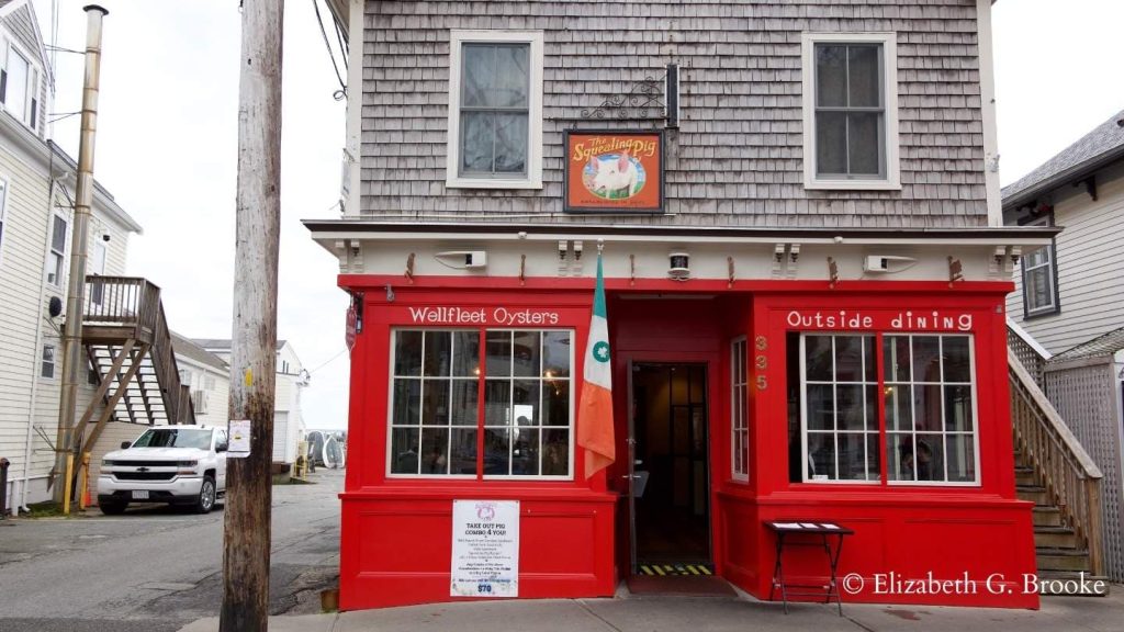 The exterior of The Squealing Pig restaurant in Provincetown